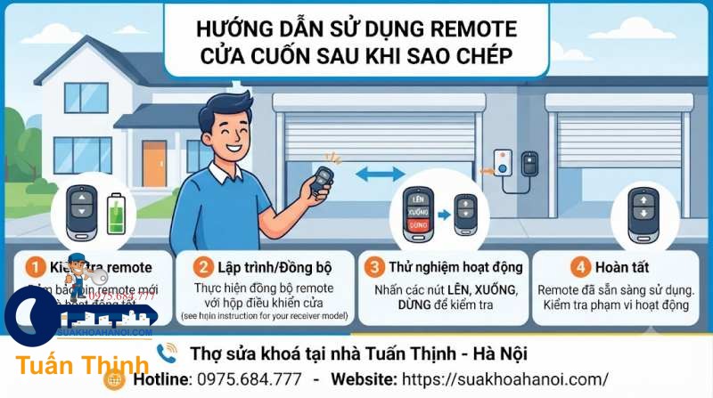hướng dẫn sử dụng remote sau sao chép