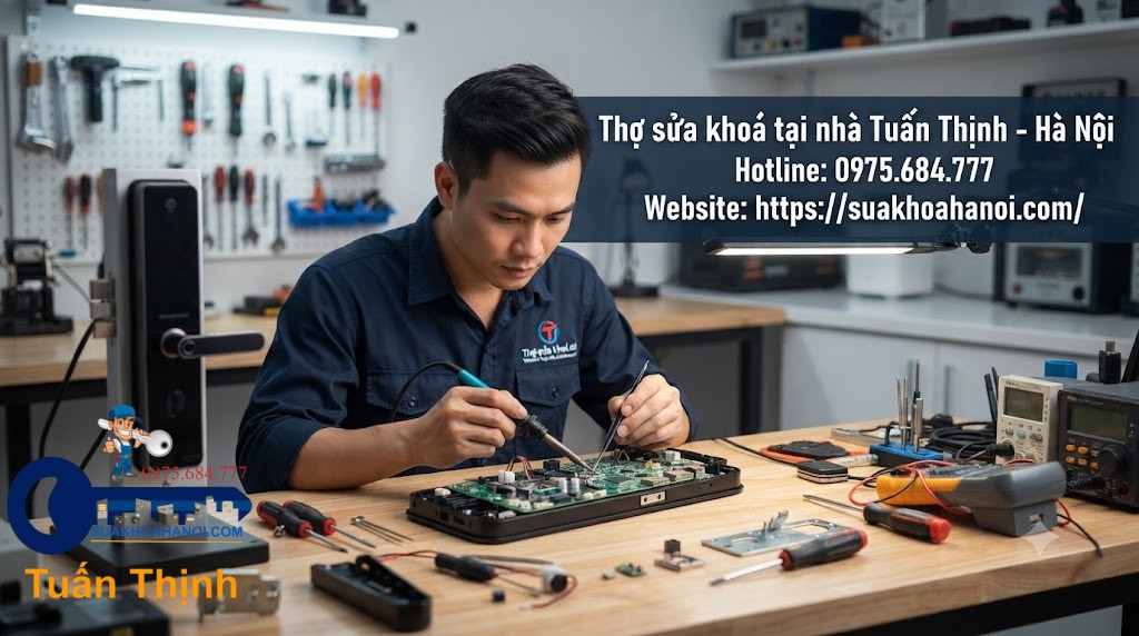 sửa mạch thay linh kiện trong khóa điện tử