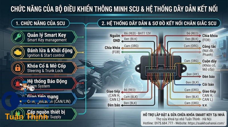 hệ thống dây dẫn và các giắc kết nối
