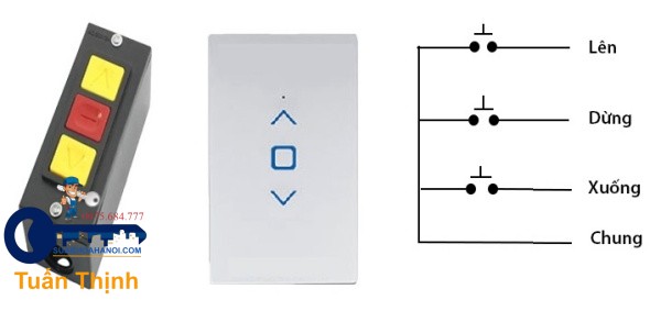 nút khóa âm tường cửa cuốn