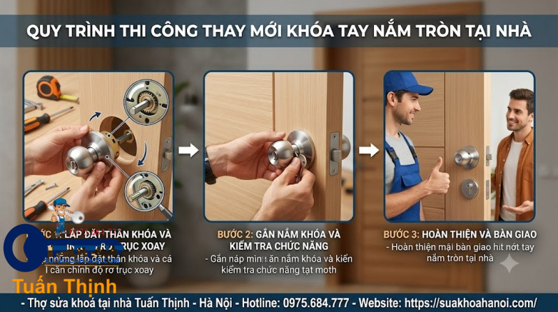 lắp đặt thân khóa