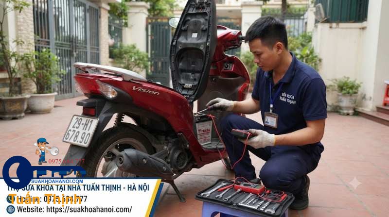 bình acquy xe vision hết điện