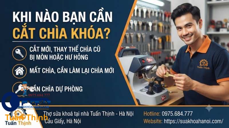 cắt mới thay thế chìa cũ bị mòn