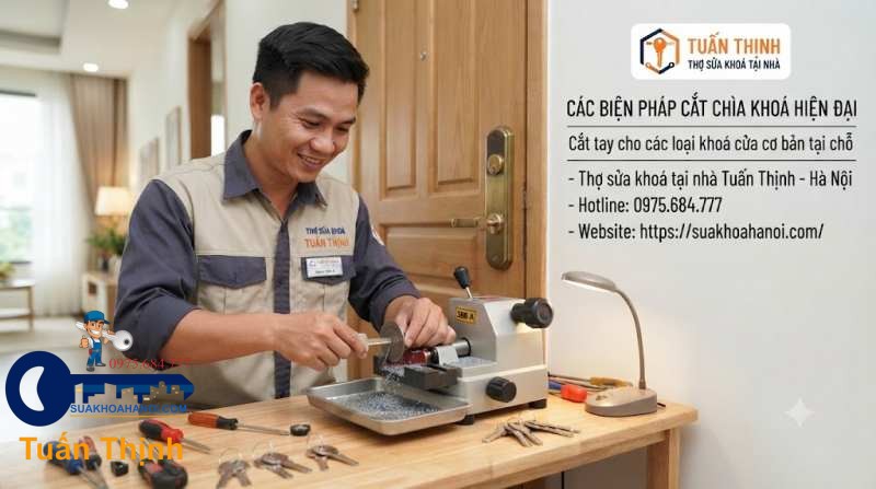 cắt tay cho các loại chìa khoá cơ bản