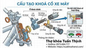 cấu tạo khoá cổ xe