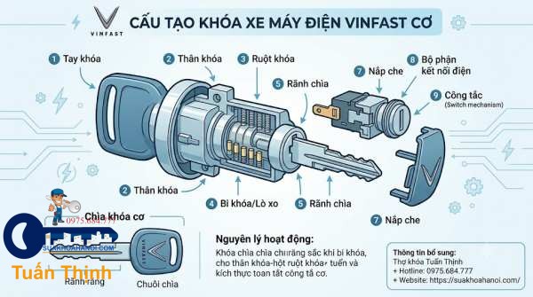 cấu tạo mẫu khóa cơ