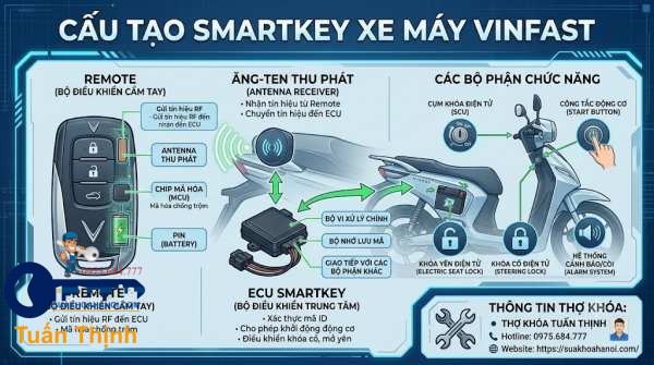 cấu tạo chi tiết smarkey vinfast