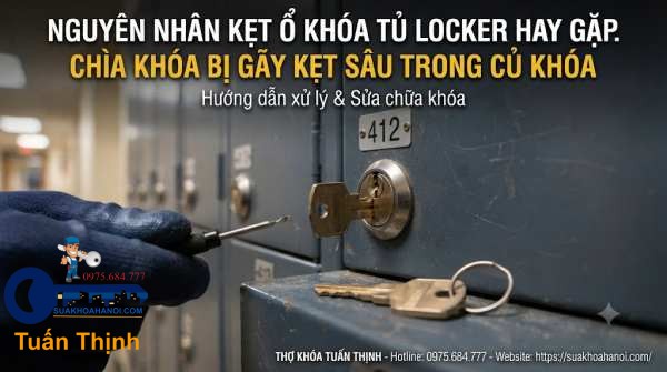 chìa khóa gãy bị kẹt trong ổ