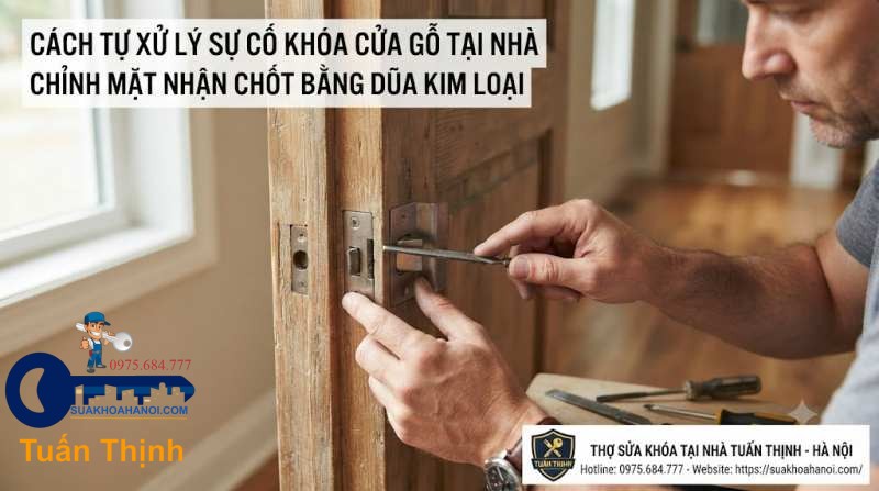chỉnh mặt nhận chốt bằng dũa kim loại