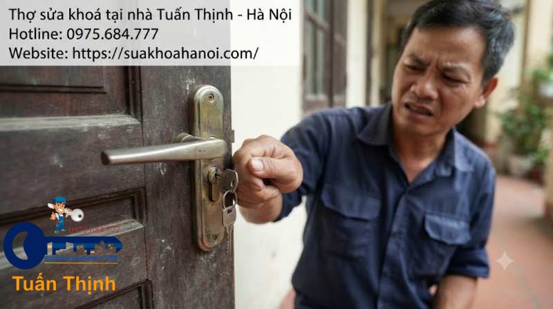 cửa mở nhưng không vặn được chìa