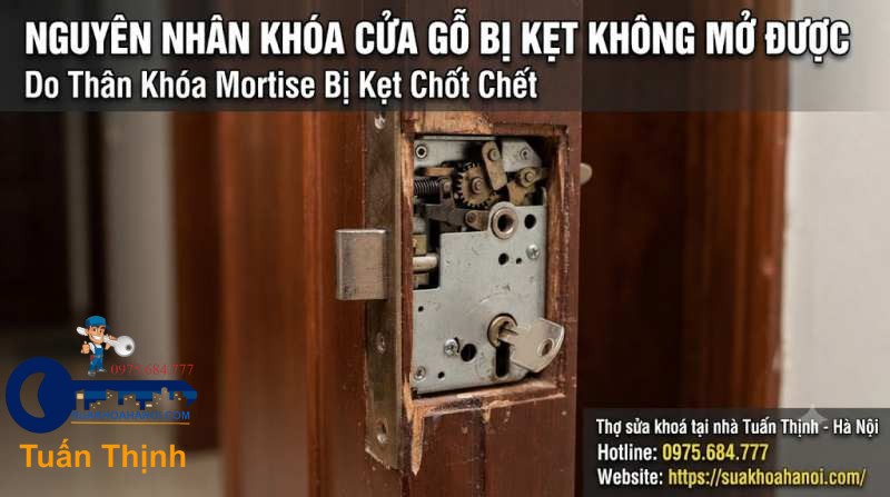 do thân khóa mortise bị kẹt chốt