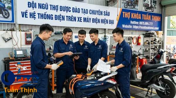 đội ngũ thợ được đào tạo về hệ thống điện hiện đại