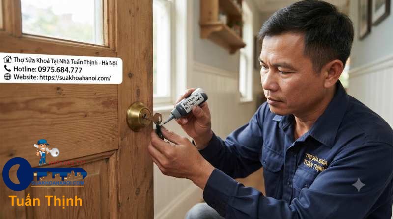 dùng bột than chì bôi chơn ruột khóa