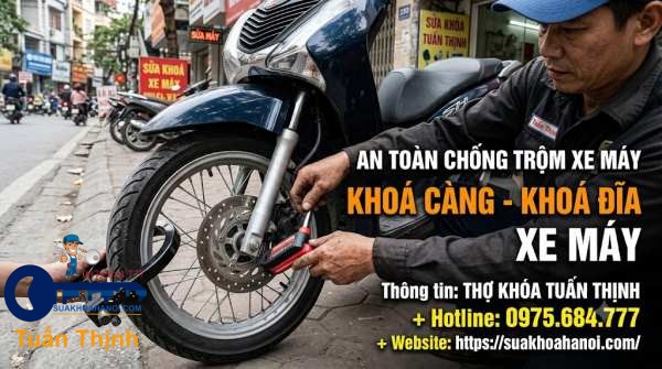 khóa càng khóa đĩa xe máy chống trộm
