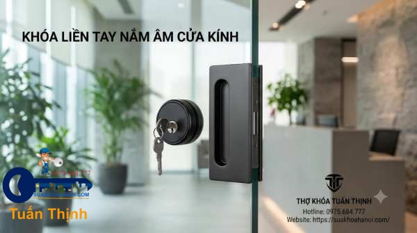 khóa liền tay nắm âm