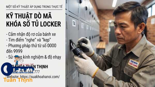 kĩ thuật dò mã số tủ locker