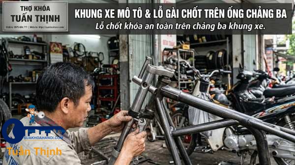 lỗ gài chốt trên ống chảng