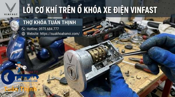 lỗi cơ khí trên ổ khóa xe điện