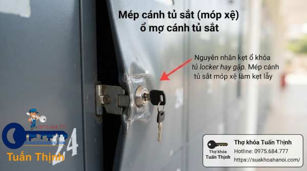 mép tủ bị móp méo