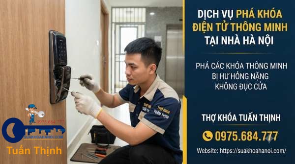 phá các loại khóa thông minh bị hư hỏng mà không đục cửa