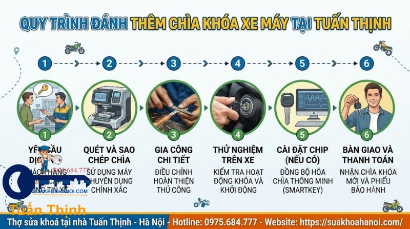 quy trình đánh thêm chìa khóa