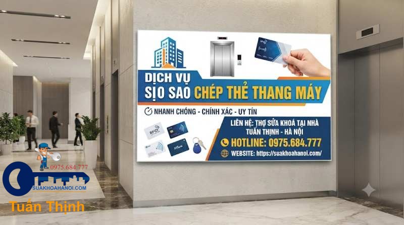 sao chép thẻ thang máy