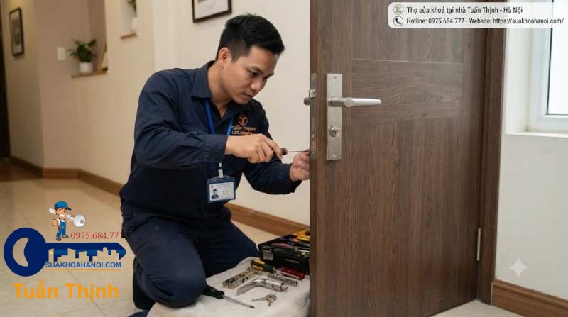 thay khóa cửa tay gạt tại nhà 24/7