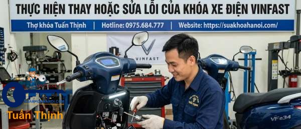 thực hiện sửa lỗi hoặc thay khóa