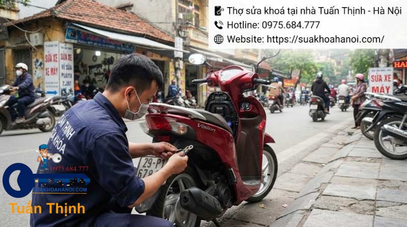 xe vision mở khóa không lên điện