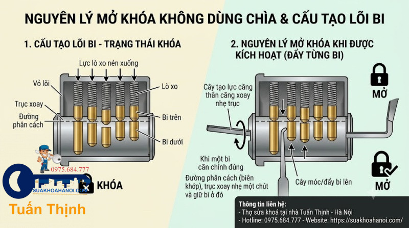 cấu tạo lõi bi và đường phân cách