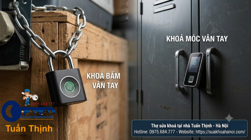 khóa bấm vân tay khóa móc vân tay