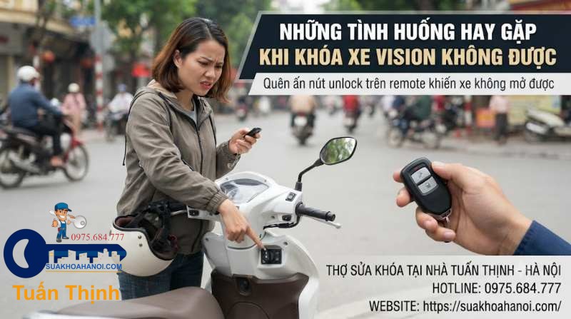 quên ấn nút unlock trên remote